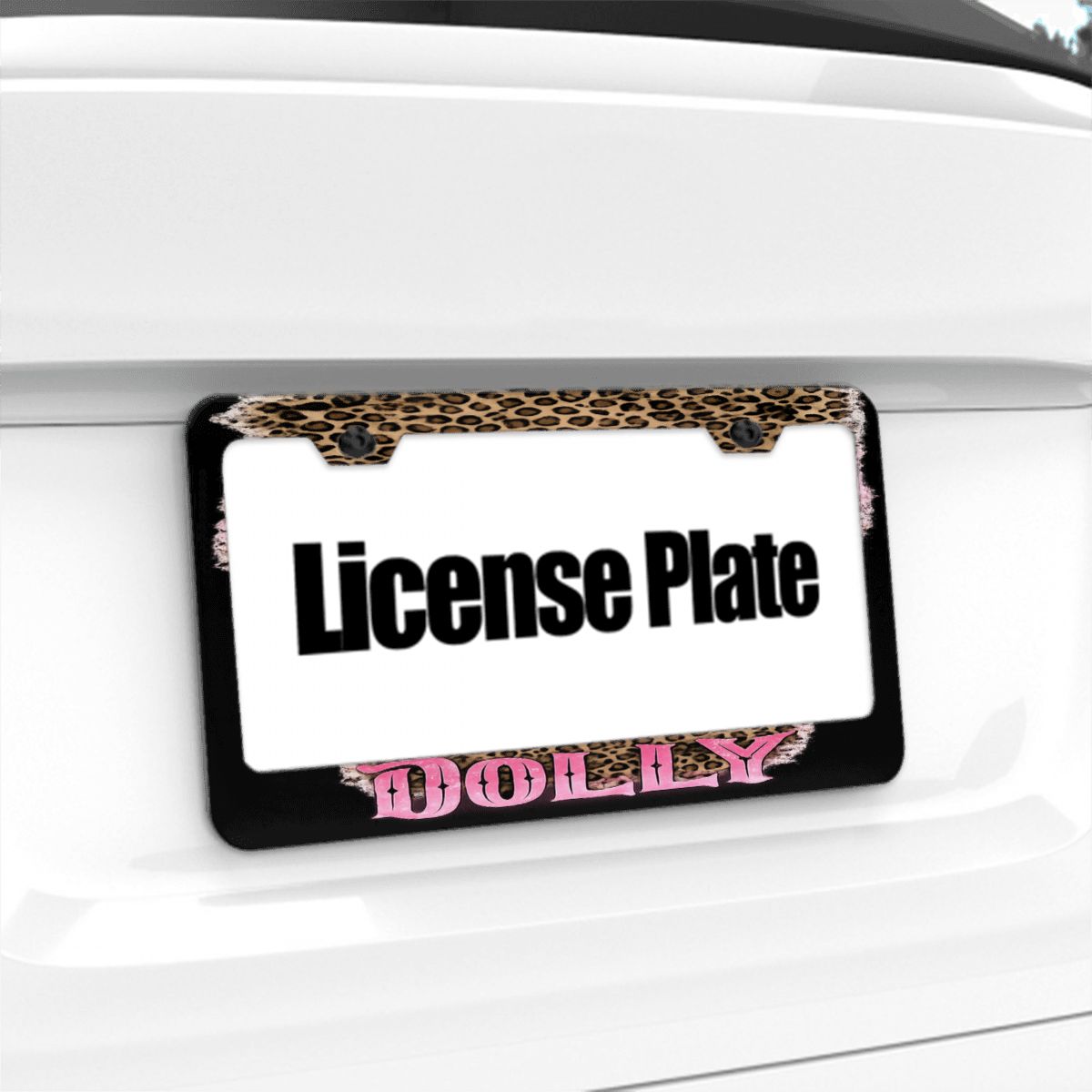 Dolly 2Hole Oval License Plate Frames 2 pcs