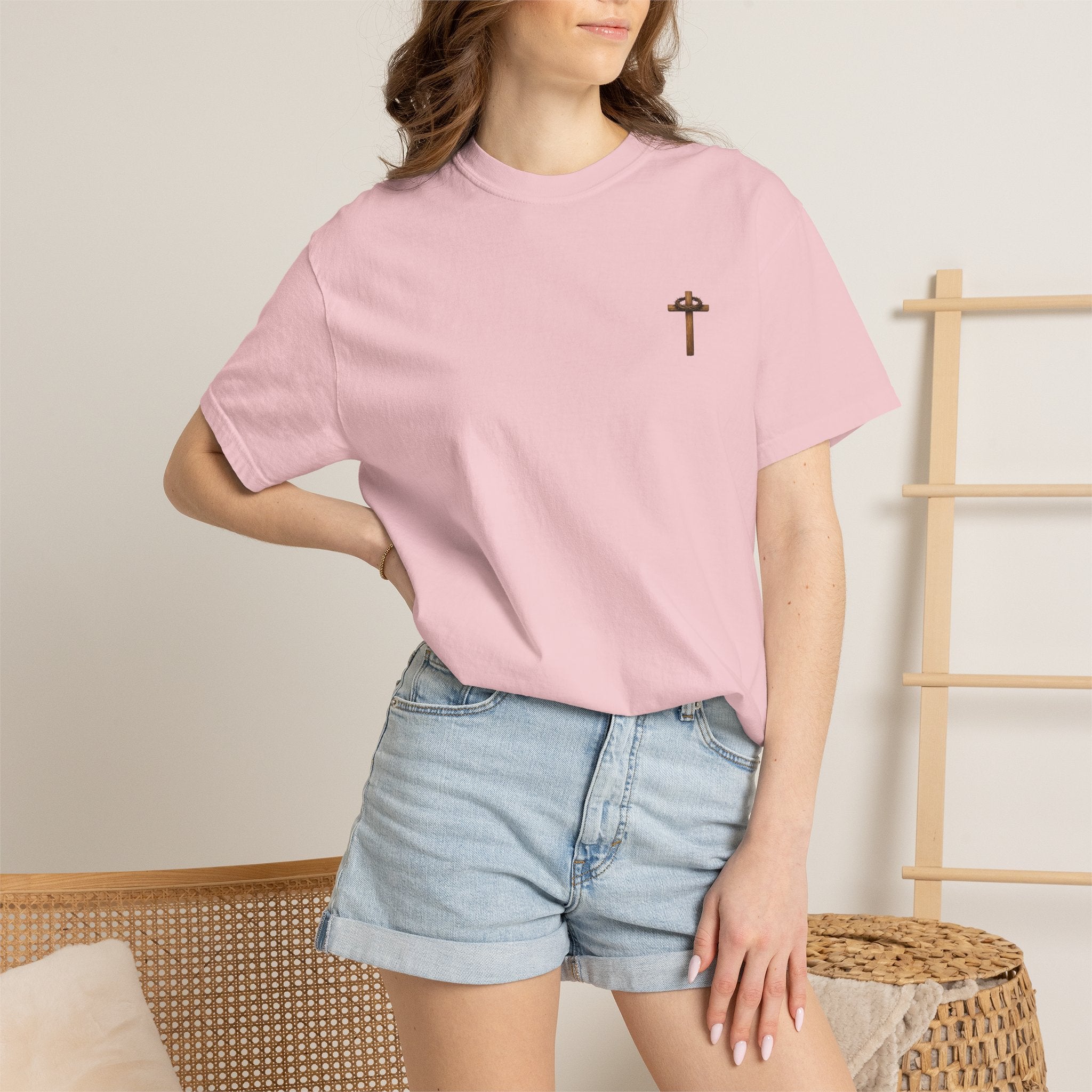 T-Shirt — 'Nobody But Jesus' Cross Graphic Christian Tee