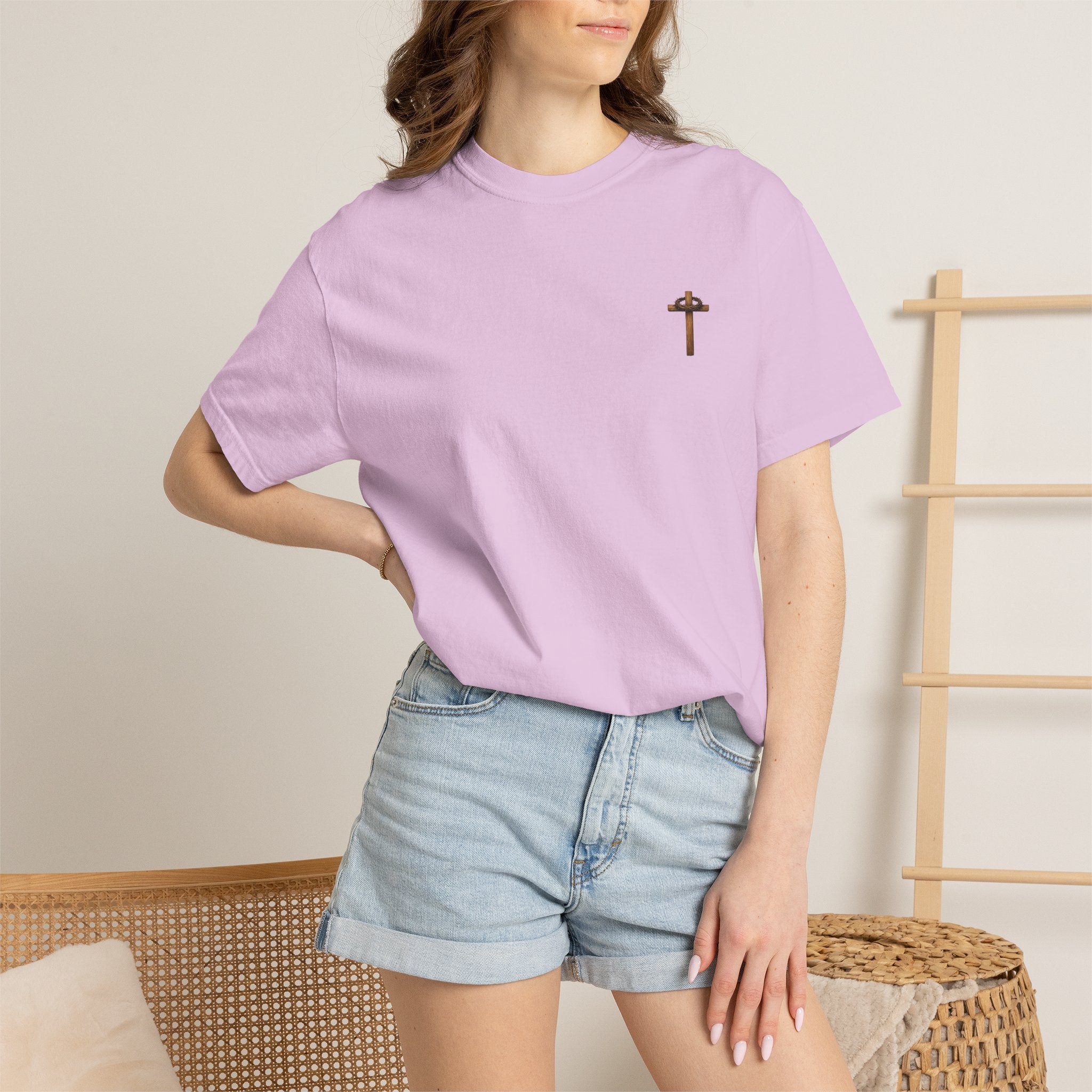 T-Shirt — 'Nobody But Jesus' Cross Graphic Christian Tee