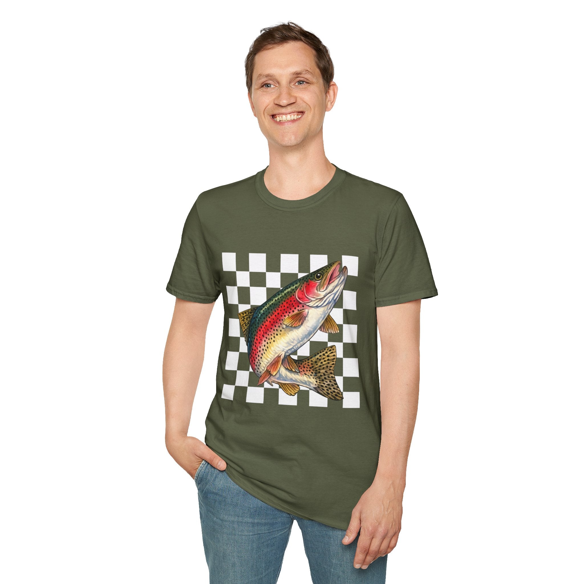 Rainbow Trout T-Shirt — Vintage Fish Graphic Tee for Anglers & Outdoors
