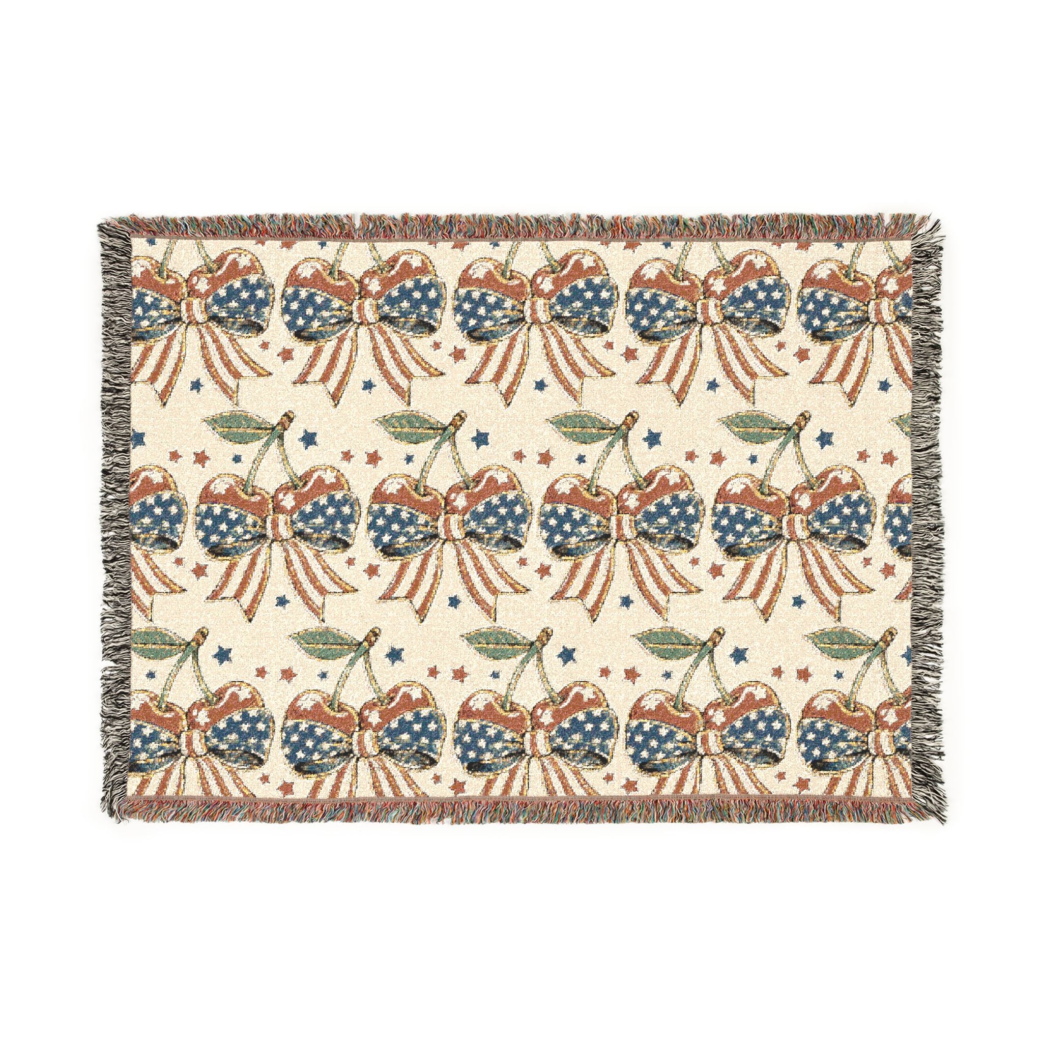 Patriotic Bow Woven Blanket