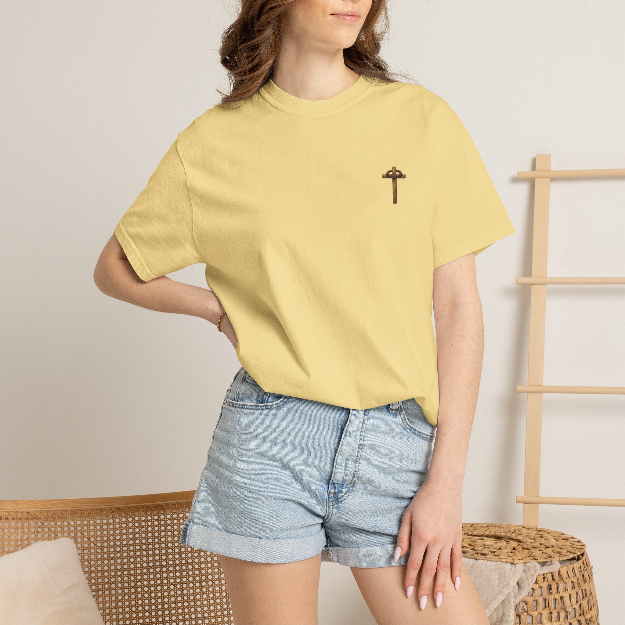 T-Shirt — 'Nobody But Jesus' Cross Graphic Christian Tee