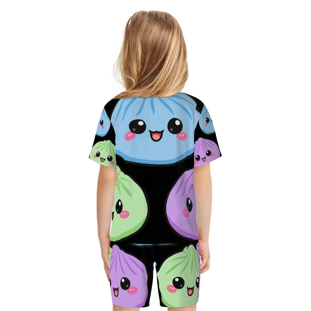 Pajama Sets for Kids Crew Neck Short Sleeve