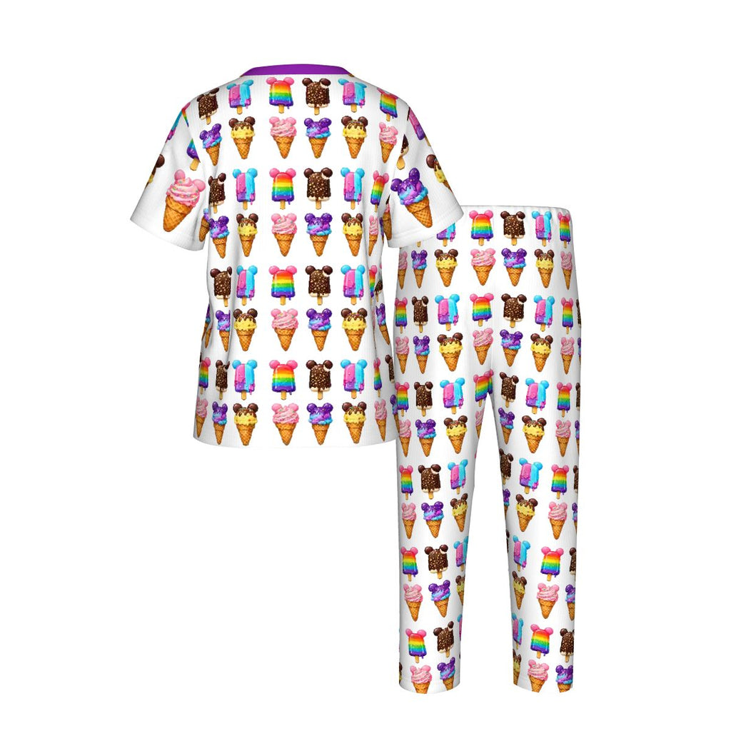 Kids Short Sleeve Long Pants Pajama Set