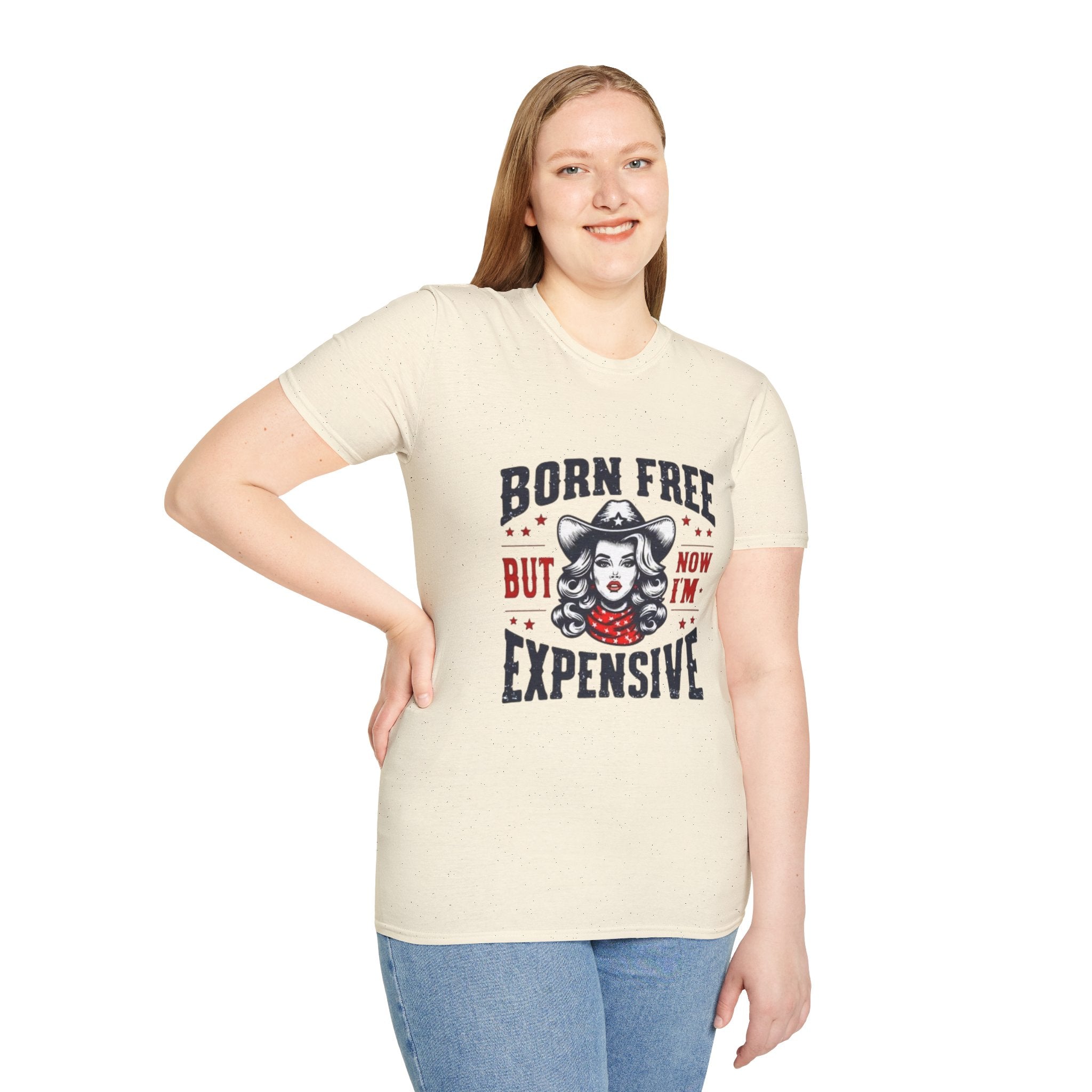Born Free But Now I’m Expensive T-Shirt — Retro Cowgirl Graphic Tee