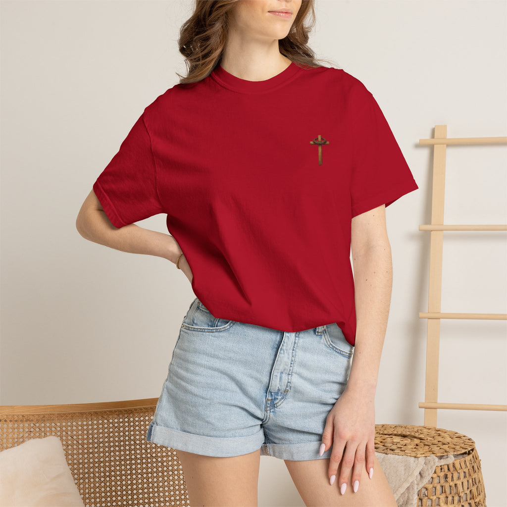 T-Shirt — 'Nobody But Jesus' Cross Graphic Christian Tee