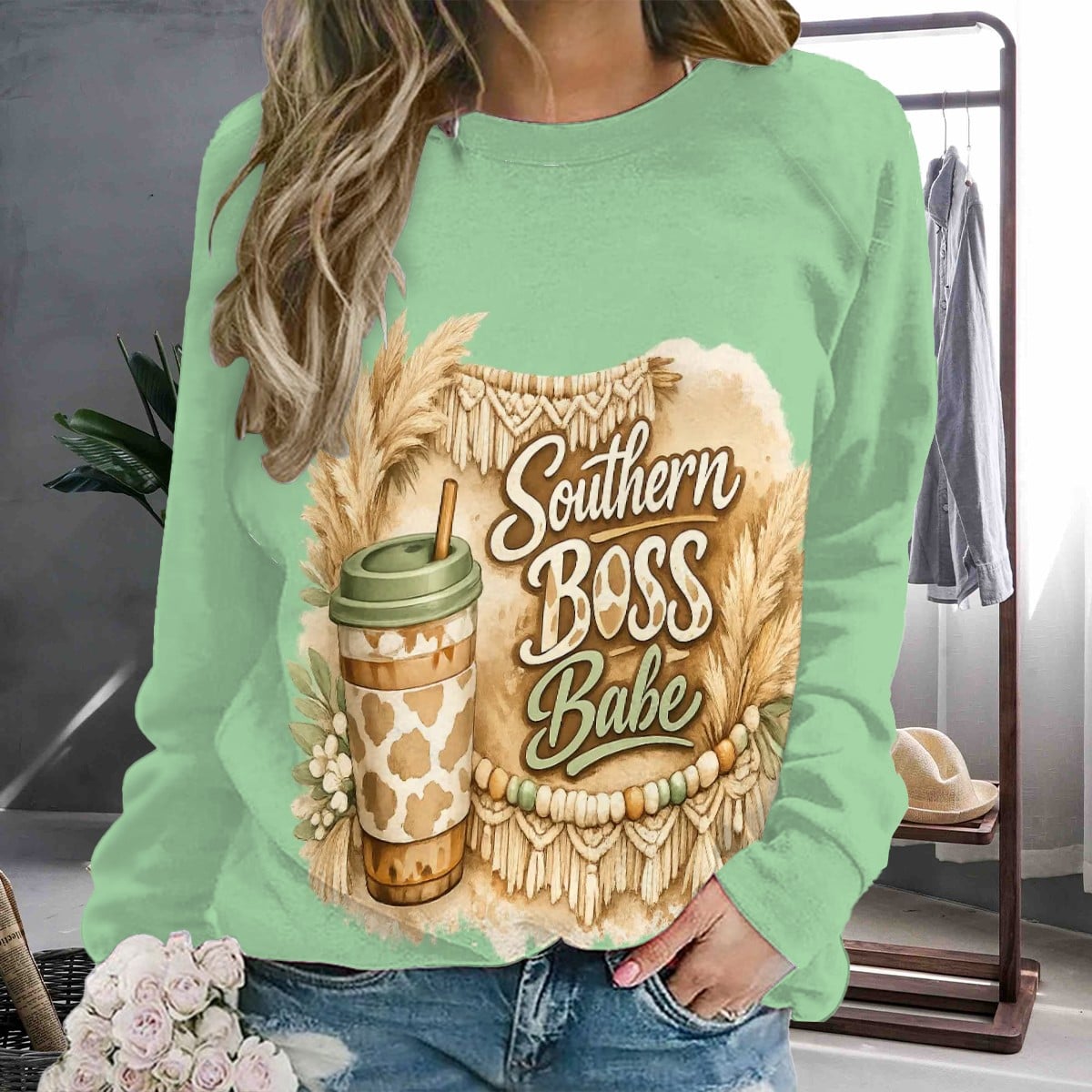 Raglan Crewneck Sweatshirts Women sbb