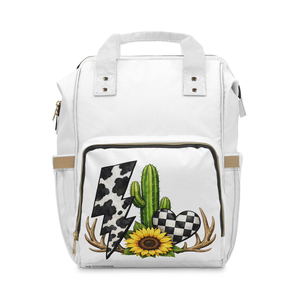 Diaper Backpack — Southwestern Sunflower & Cactus Design