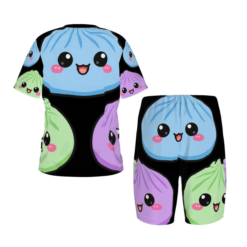 Pajama Sets for Kids Crew Neck Short Sleeve