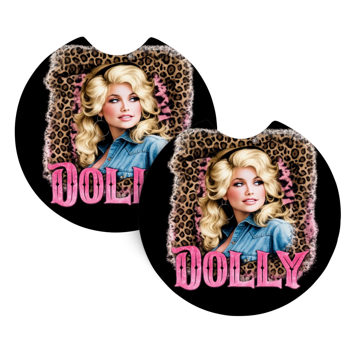 Dolly Neoprene Car Coasters 2 pcs