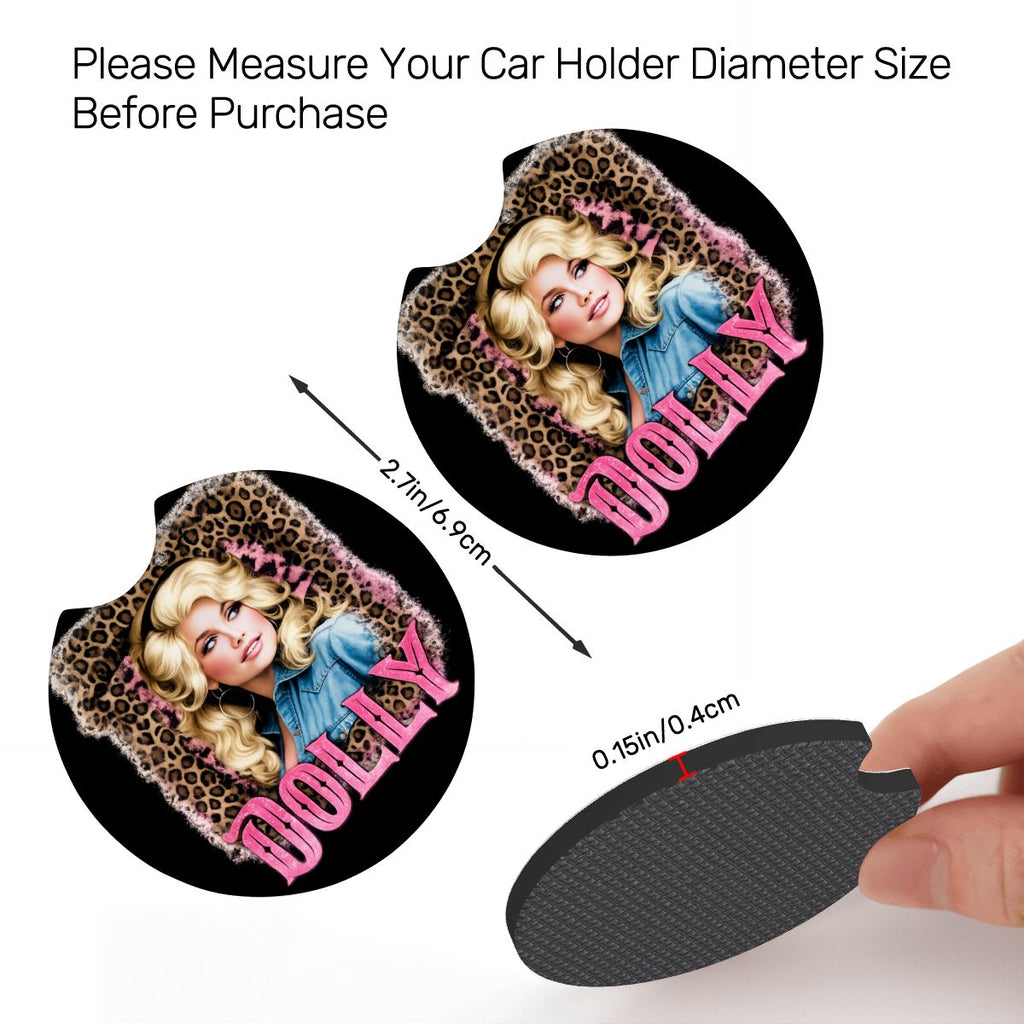 Dolly Neoprene Car Coasters 2 pcs