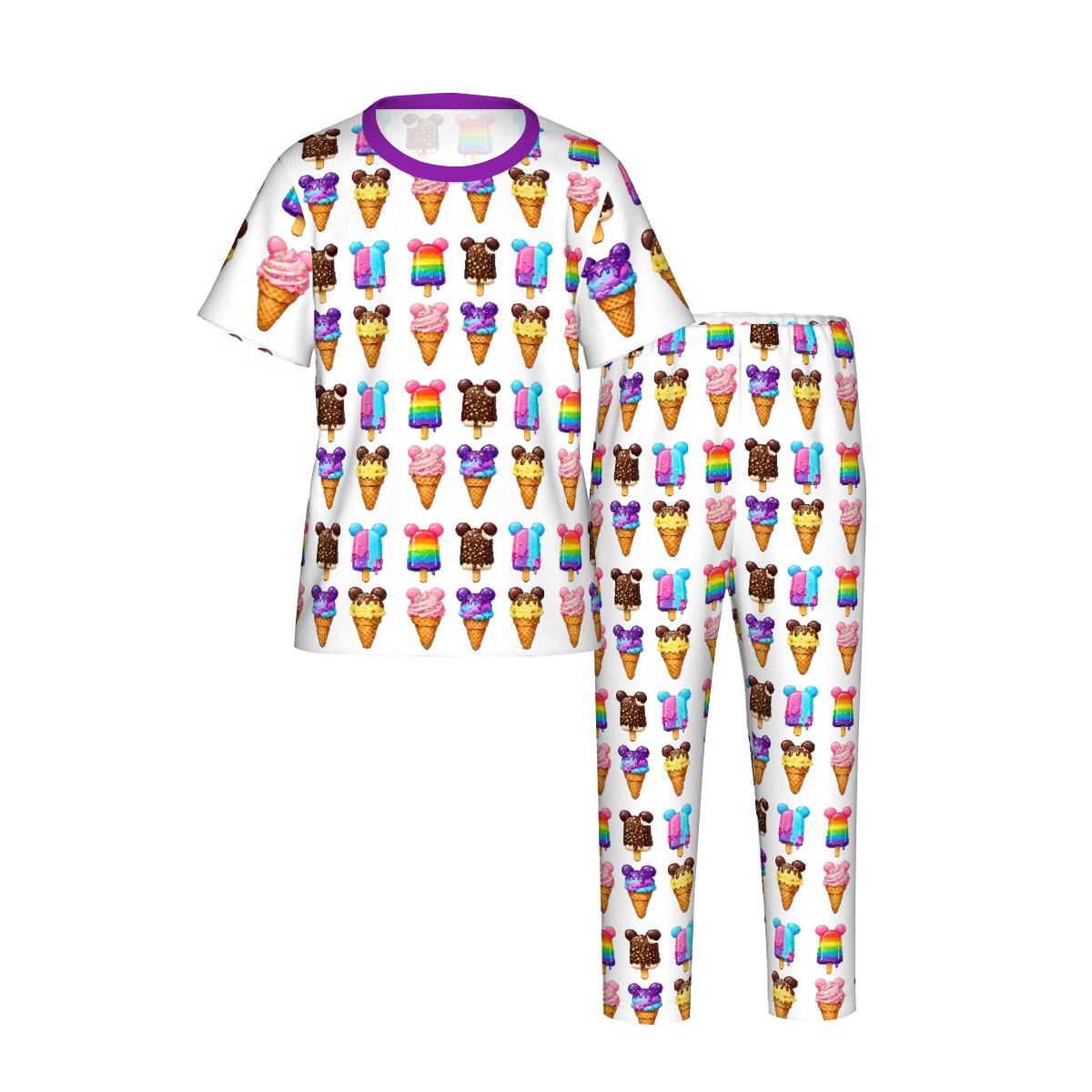 Kids Short Sleeve Long Pants Pajama Set