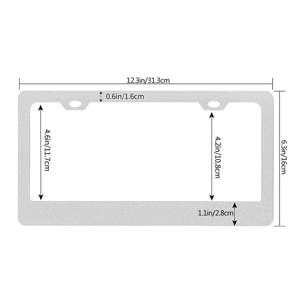Dolly 2Hole Oval License Plate Frames 2 pcs
