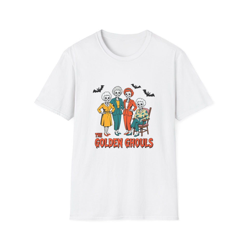 Golden Ghouls T-Shirt — Vintage Halloween Golden Girls Skeleton Costume Tee