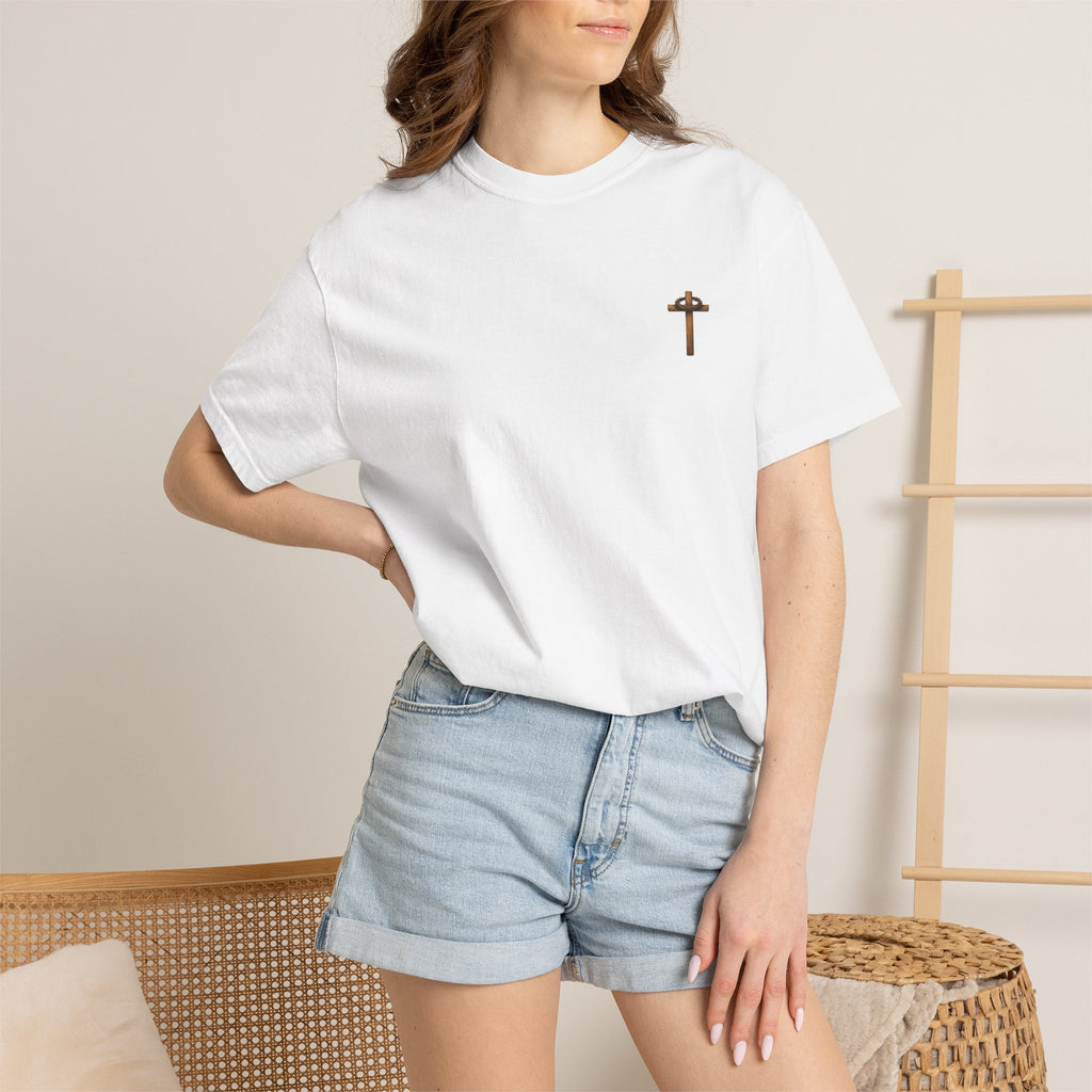 T-Shirt — 'Nobody But Jesus' Cross Graphic Christian Tee