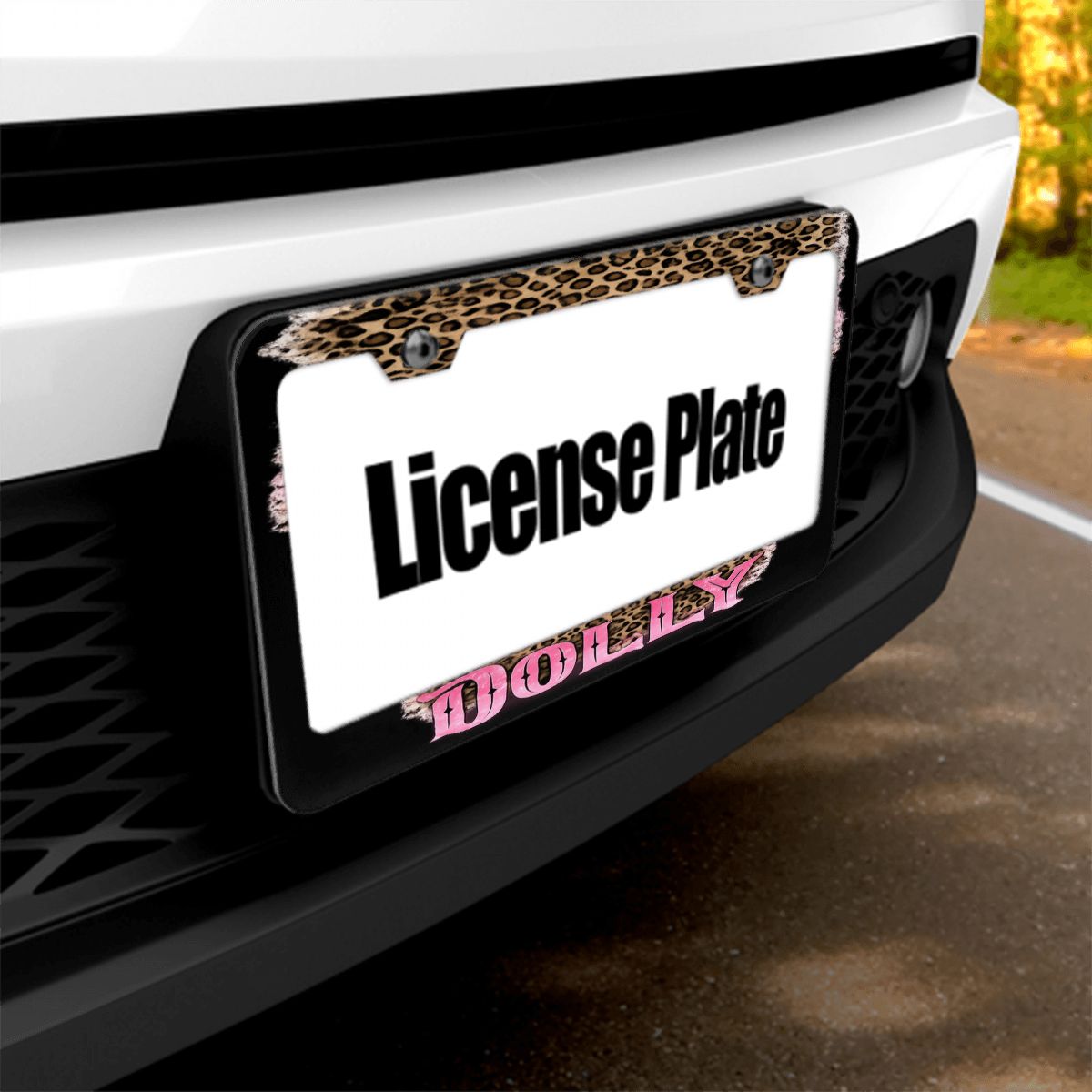 Dolly 2Hole Oval License Plate Frames 2 pcs