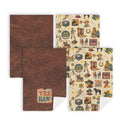 Vintage Cowboy Set of 4 Kitchen Dish Towels Made in America