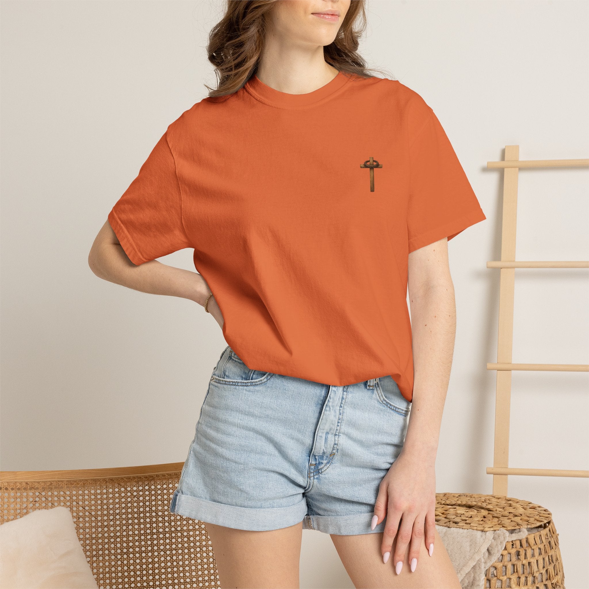 T-Shirt — 'Nobody But Jesus' Cross Graphic Christian Tee