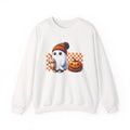 Ghost with Pumpkin Sweatshirt — Cute Halloween Crewneck