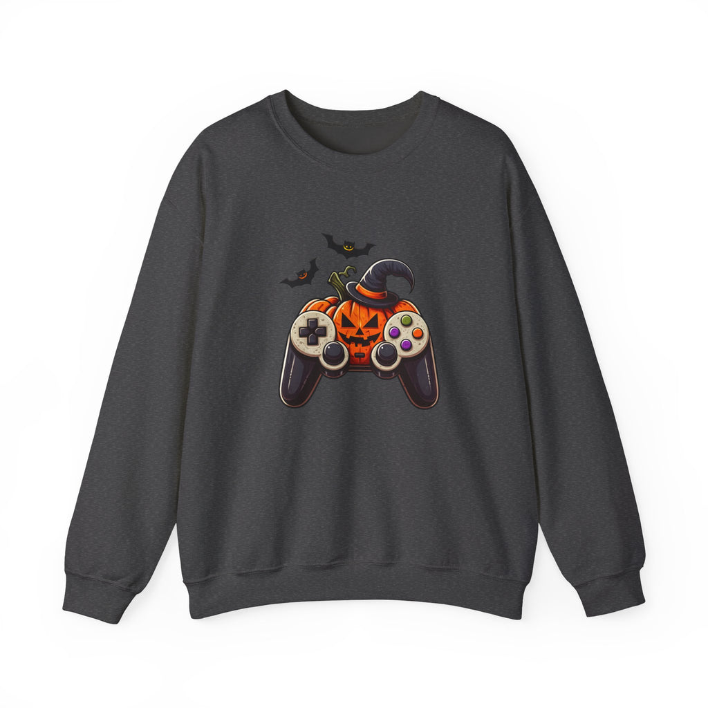 Halloween Gaming Sweatshirt – Pumpkin Controller Design