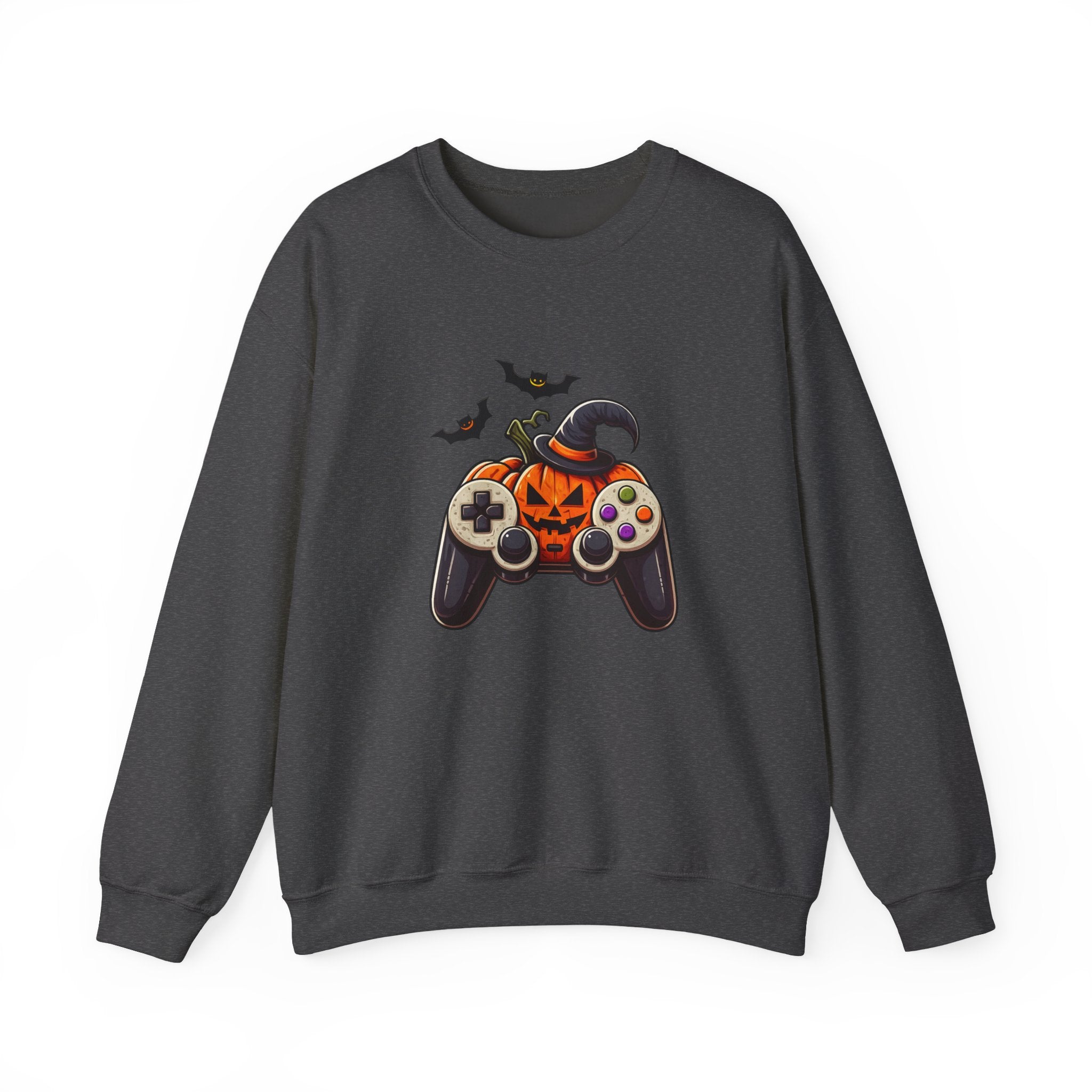 Halloween Gaming Sweatshirt – Pumpkin Controller Design