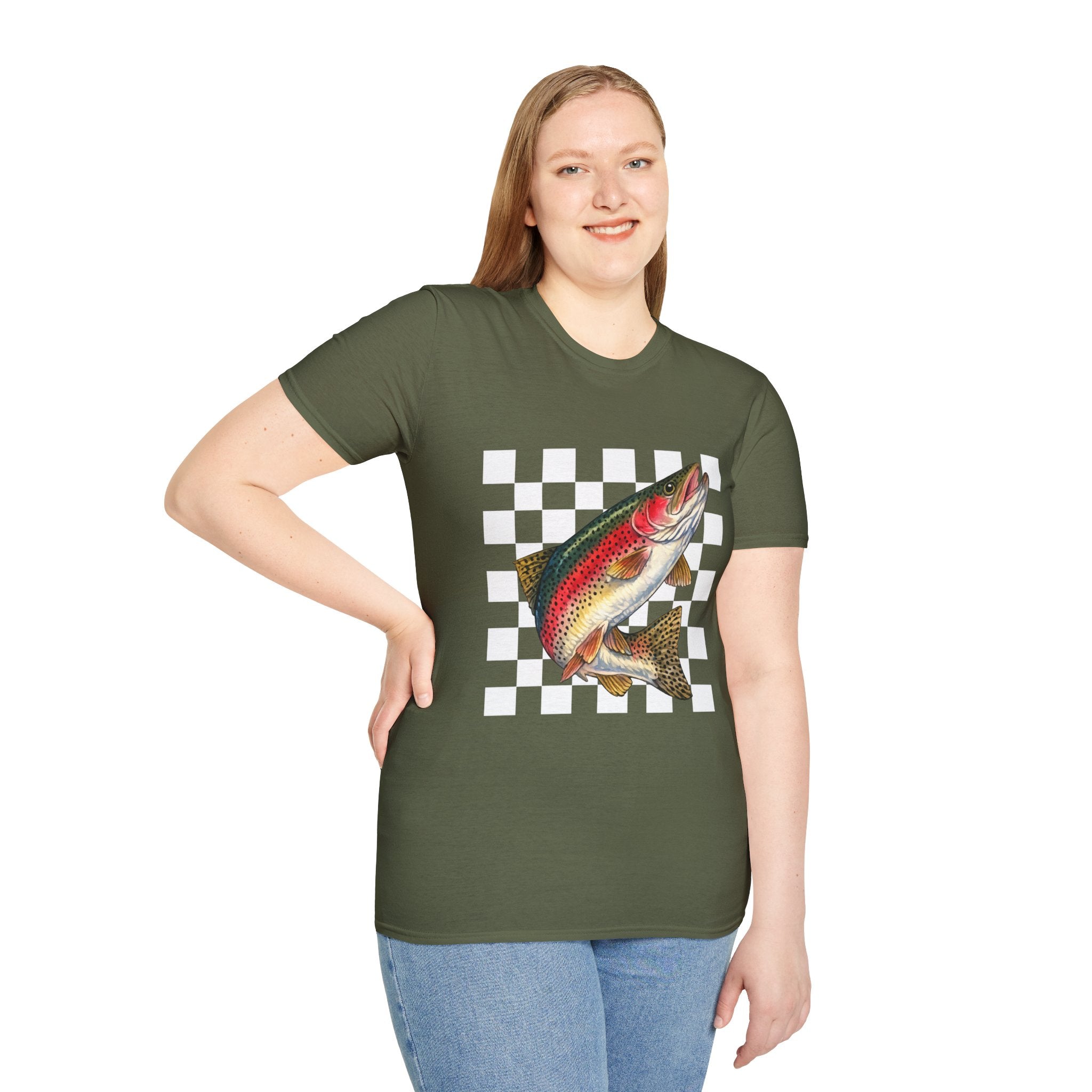 Rainbow Trout T-Shirt — Vintage Fish Graphic Tee for Anglers & Outdoors