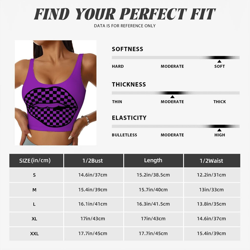 U Neck Athletic Crop Tank Top