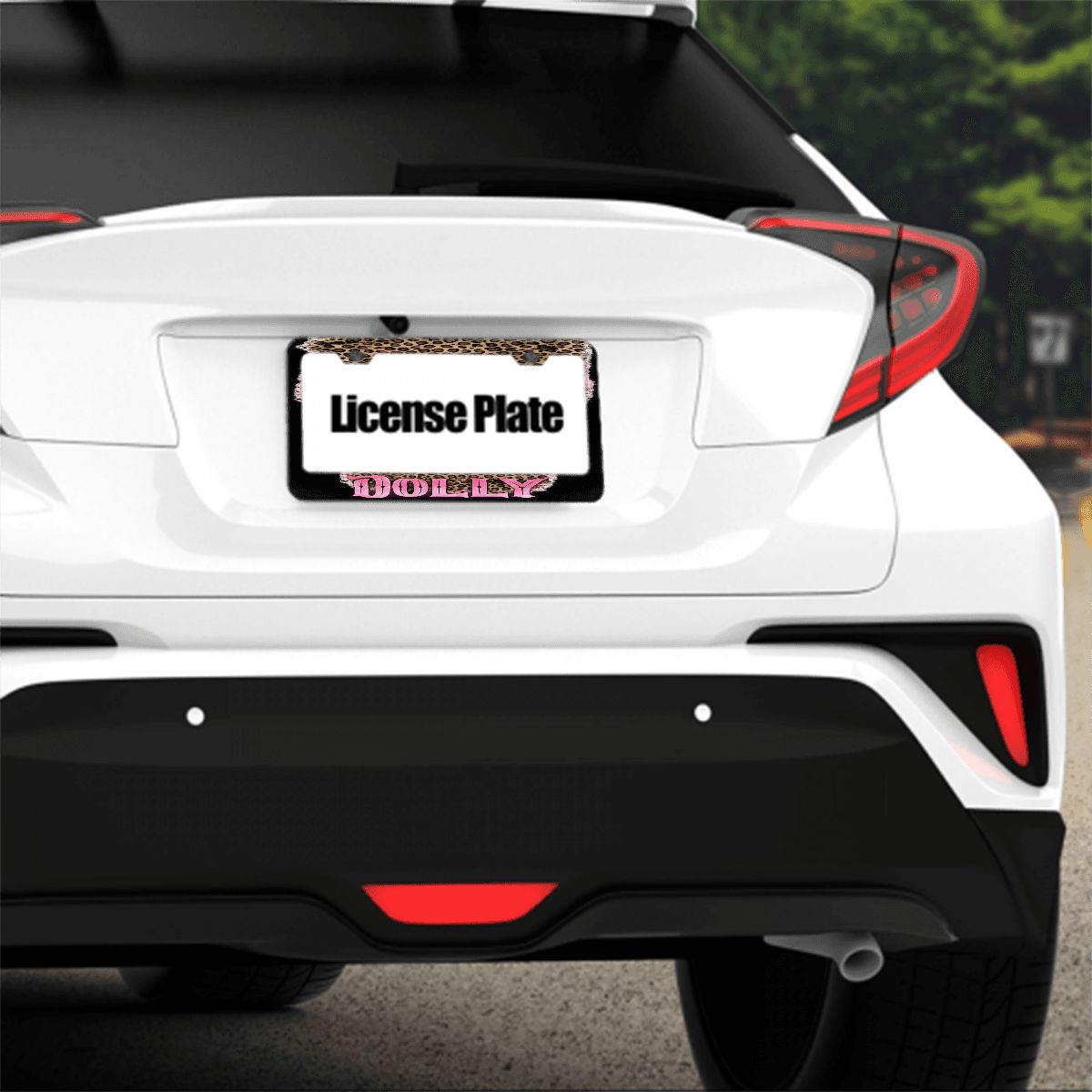 Dolly 2Hole Oval License Plate Frames 2 pcs