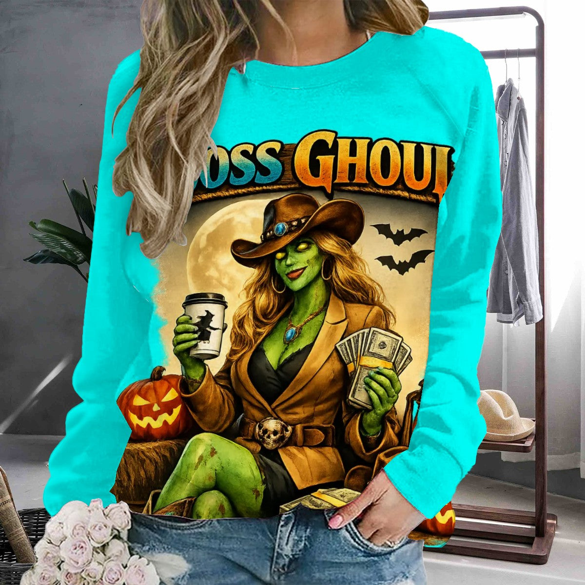Raglan Crewneck Sweatshirts Women