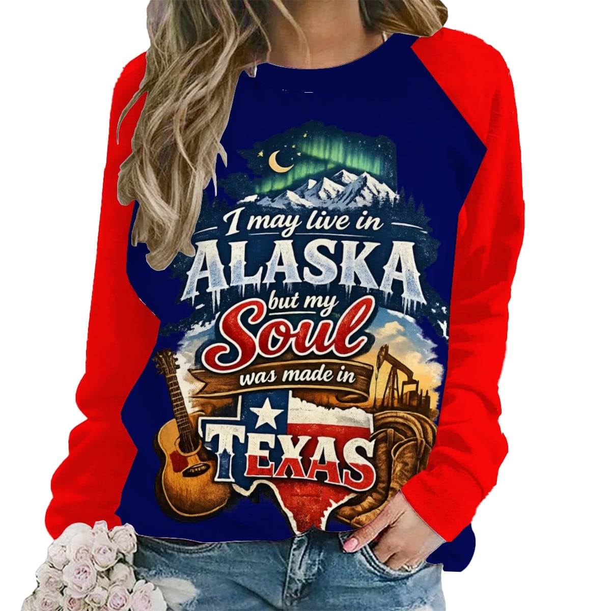 Raglan Crewneck Sweatshirts Women