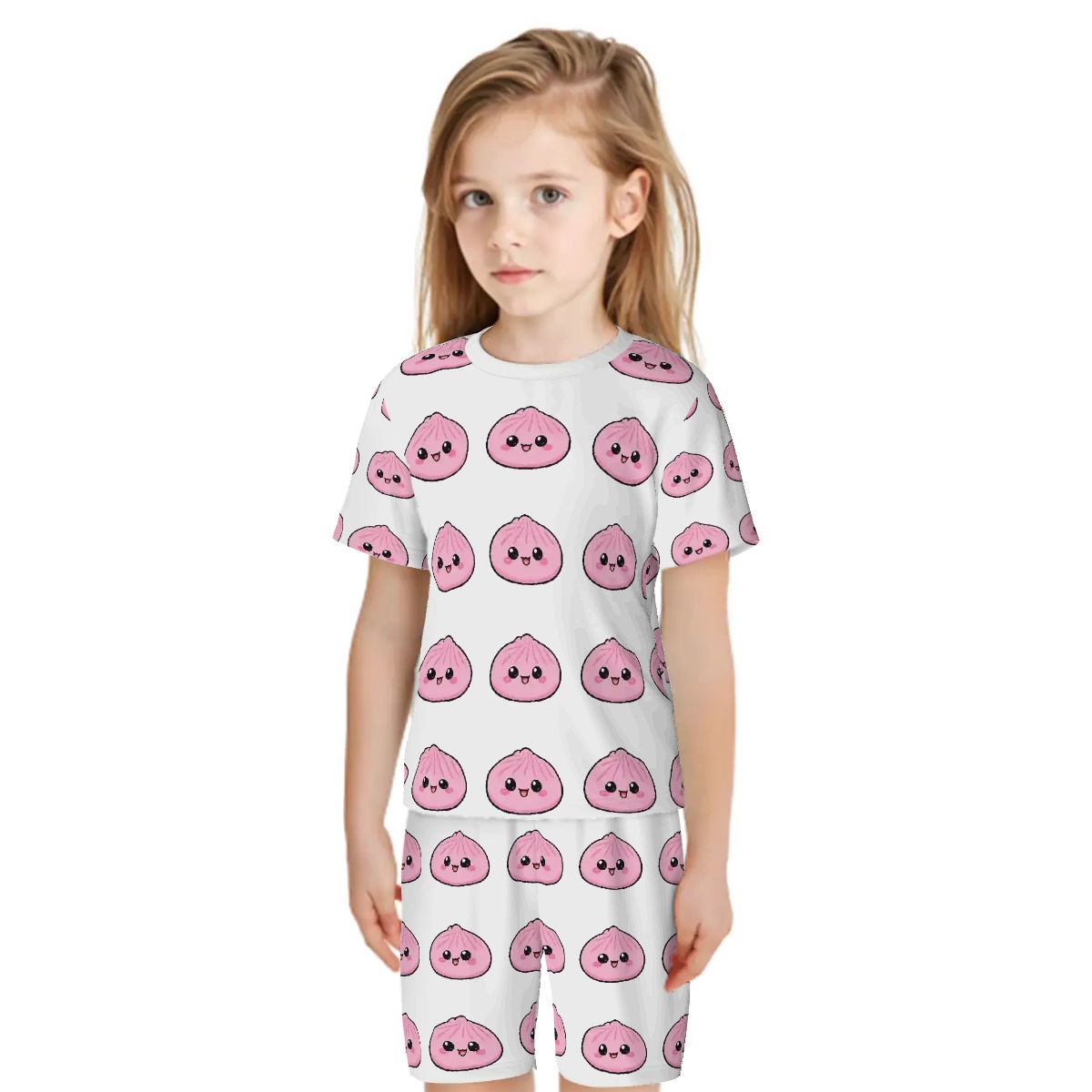 Pajama Sets for Kids Crew Neck Short Sleeve