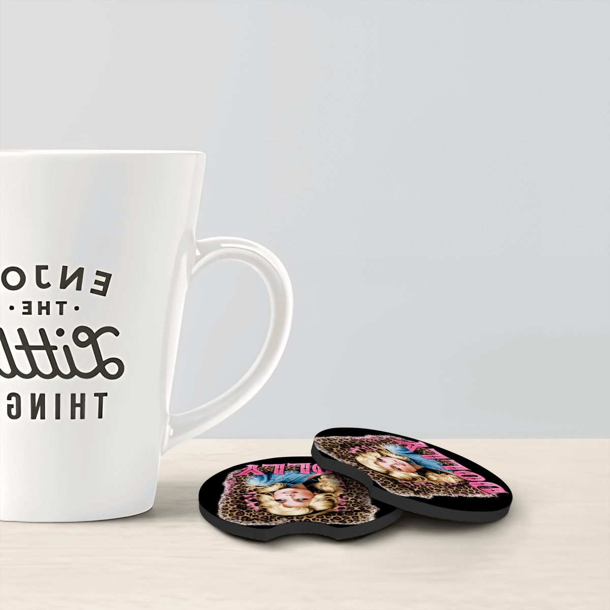 Dolly Neoprene Car Coasters 2 pcs