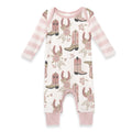 Western Cowgirl Boots Baby Cotton Romper